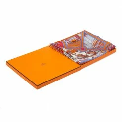 Hermes Hermès Orange Flanerie A Versailles Silk Scarf For Women -Deals Hermes Store luxury women hermes used accessories p368654 002