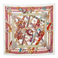Hermes Multicolor Le Songe De La Licorne Silk Square Scarf For Women