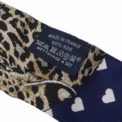 Hermes Marine Blue Jungle Love Love Silk Twilly For Women -Deals Hermes Store luxury women hermes used accessories p370278 002