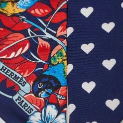 Hermes Marine Blue Jungle Love Love Silk Twilly For Women -Deals Hermes Store luxury women hermes used accessories p370278 004