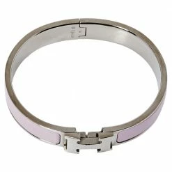 Hermes Hermès Clic H Rose Cassata Enamel Palladium Plated Narrow Bracelet PM For Women 14 Hermes Hermès Clic H Rose Cassata Enamel Palladium Plated Narrow Bracelet PM For Women -Deals Hermes Store luxury women hermes used accessories p370887 001