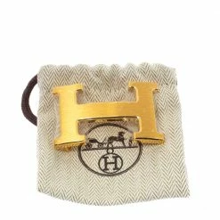Hermes Hermès Constance Polished Gold Plated Belt Buckle 32 MM For Women -Deals Hermes Store luxury women hermes used accessories p373322 007