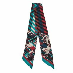 Hermes Hermès Multicolor Le Fil D'Ariane Silk Twilly For Women