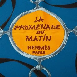 Hermes Hermès Taupe La Promenade Du Matin Silk Scarf For Women -Deals Hermes Store luxury women hermes used accessories p375342 005