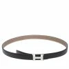Hermes Black/Etoupe Swift And Epsom Leather Reversible Constance Belt 90 CM For Women -Deals Hermes Store luxury women hermes used accessories p375754 001