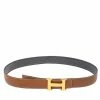 Hermes Gold/Noir Togo And Swift Leather Constance Reversible Belt 85CM For Women -Deals Hermes Store luxury women hermes used accessories p376150 001