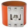 Hermes Hermès Orange Leather Extreme Kelly Bracelet S For Women -Deals Hermes Store luxury women hermes used accessories p377786 002