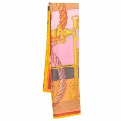 Hermes Multicolor Cashmere & Silk Della Cavalleria Square Scarf For Women