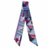 Hermes Hermès Blue & Purple Sangles En Zigzag Silk Twilly For Women 1 Hermes Hermès Blue & Purple Sangles En Zigzag Silk Twilly For Women -Deals Hermes Store luxury women hermes used accessories p385920 002