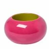 Hermes Hermès Fuchsia Pink & Lime Green Dune Bois Laqué Wide Bangle Bracelet S For Women -Deals Hermes Store luxury women hermes used accessories p385931 003