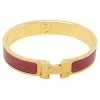 Hermes Hermès Clic H Red Enamel Gold Plated Narrow Bracelet PM For Women 2 Hermes Hermès Clic H Red Enamel Gold Plated Narrow Bracelet PM For Women -Deals Hermes Store luxury women hermes used accessories p388010 003