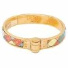 Hermes Hermès Romantique Bolduc Au Carré Enamel Hinged Bracelet GM For Women
