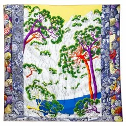 Hermes Multicolor Nap In Paradise Silk Square Scarf For Women