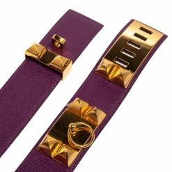Hermes Anemone Epsom Leather Gold Hardware Collier De Chien Belt 85 CM For Women -Deals Hermes Store luxury women hermes used accessories p391114 005