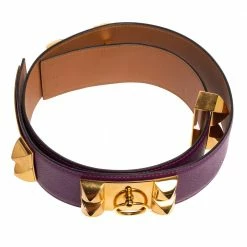 Hermes Anemone Epsom Leather Gold Hardware Collier De Chien Belt 85 CM For Women -Deals Hermes Store luxury women hermes used accessories p391114 007
