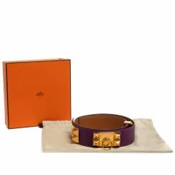 Hermes Anemone Epsom Leather Gold Hardware Collier De Chien Belt 85 CM For Women -Deals Hermes Store luxury women hermes used accessories p391114 008