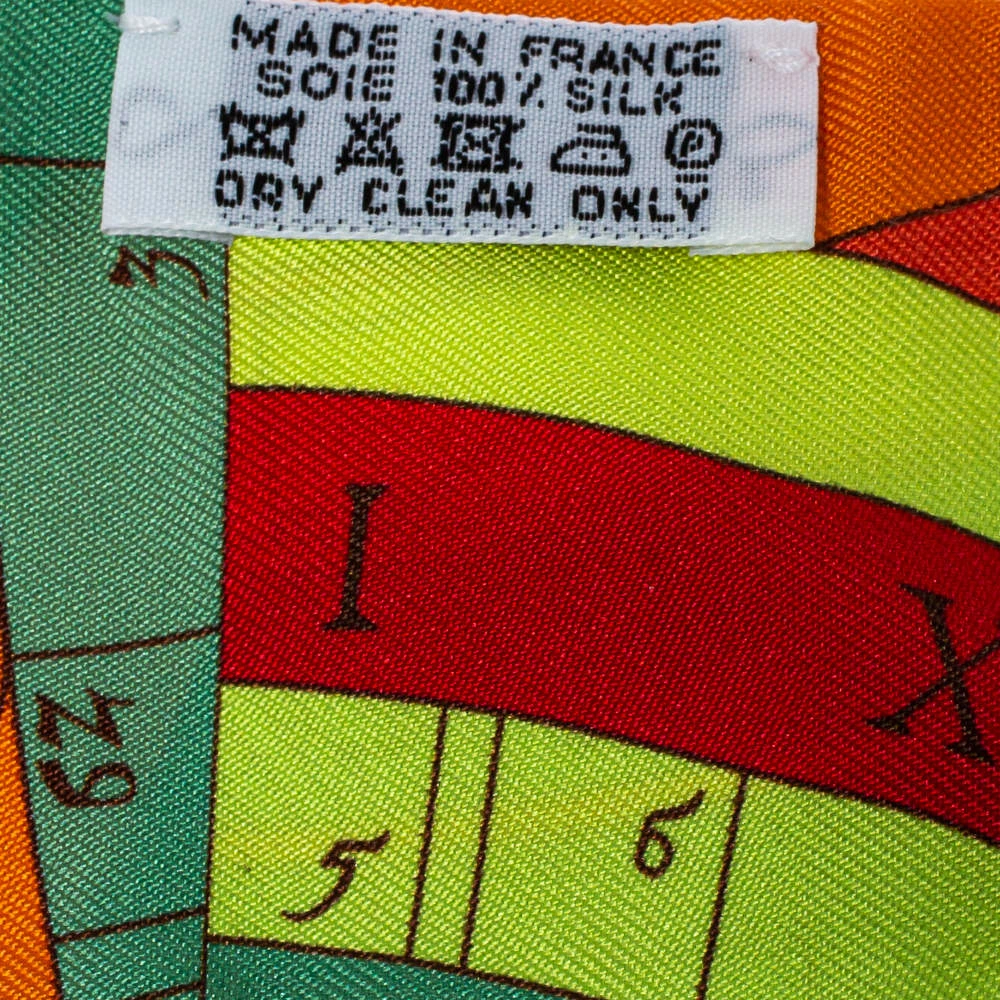 Hermes Multicolor Rose Corail Vert Fluo Astrologie Silk Twilly For Women 7 Hermes Multicolor Rose Corail Vert Fluo Astrologie Silk Twilly For Women - Image 5