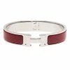 Hermes Clic Clac H Narrow Red Enamel Palladium Plated Bracelet For Women -Deals Hermes Store luxury women hermes used accessories p39995 001