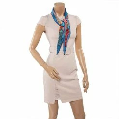 Hermes Hermès Multicolor Rêves D'escargots Silk Plisse Scarf For Women -Deals Hermes Store luxury women hermes used accessories p402191 001