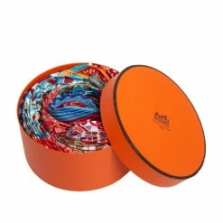 Hermes Hermès Multicolor Rêves D'escargots Silk Plisse Scarf For Women -Deals Hermes Store luxury women hermes used accessories p402191 002