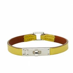 Hermes Hermès Soufre Leather Micro Kelly Bracelet M For Women