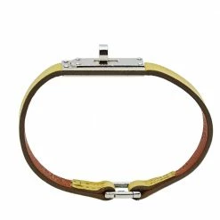Hermes Hermès Soufre Leather Micro Kelly Bracelet M For Women -Deals Hermes Store luxury women hermes used accessories p402420 006