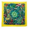 Hermes Hermès Yellow Heart Of Life Printed Silk Square Scarf For Women