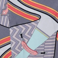 Hermes Grey Vert D'Eau Bouquets Sellier Printed Silk Bandeau For Women -Deals Hermes Store luxury women hermes used accessories p403246 001