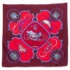 Hermes Red & Maroon Springs Silk Square Scarf For Women