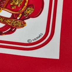 Hermes Red Brides De Gala Nano Scarf For Women -Deals Hermes Store luxury women hermes used accessories p415352 004