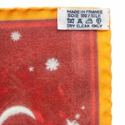 Hermes Red L'annee Des Etoiles Pocket Square For Women -Deals Hermes Store luxury women hermes used accessories p41976 005