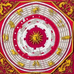 Hermes Pink & Red Dies Et Hore Silk Square Scarf For Women -Deals Hermes Store luxury women hermes used accessories p421176 003