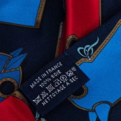 Hermes Hermès Red & Blue Camails Silk Maxi Twilly For Women -Deals Hermes Store luxury women hermes used accessories p429816 010