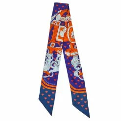 Hermes Hermès Violet & Orange Brides De Gala Love Silk Twilly For Women