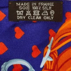 Hermes Hermès Violet & Orange Brides De Gala Love Silk Twilly For Women -Deals Hermes Store luxury women hermes used accessories p429819 004