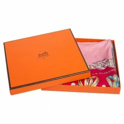 Hermes Pink Les Rubans Du Cheval Silk Scarf For Women -Deals Hermes Store luxury women hermes used accessories p429849 004