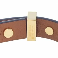 Hermes Orange Leather Gold Plated Mini Dog Clous Ronds Bracelet Size T2 For Women 14 Hermes Orange Leather Gold Plated Mini Dog Clous Ronds Bracelet Size T2 For Women -Deals Hermes Store luxury women hermes used accessories p431735 004