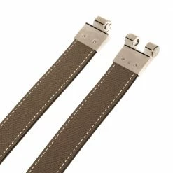Hermes Taupe Grey Epsom & Swift Leather Charniere Adjustable Belt For Women -Deals Hermes Store luxury women hermes used accessories p432008 001