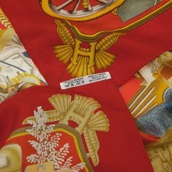 Hermes Multicolor Automobile Silk Square Scarf For Women -Deals Hermes Store luxury women hermes used accessories p43410 005