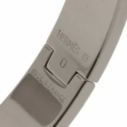 Hermes Clic Clac H White Enamel Palladium Plated Bracelet For Women -Deals Hermes Store luxury women hermes used accessories p43591 006