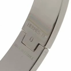 Hermes Clic Clac H Orange Enamel Palladium Plated Bracelet For Women -Deals Hermes Store luxury women hermes used accessories p43594 006