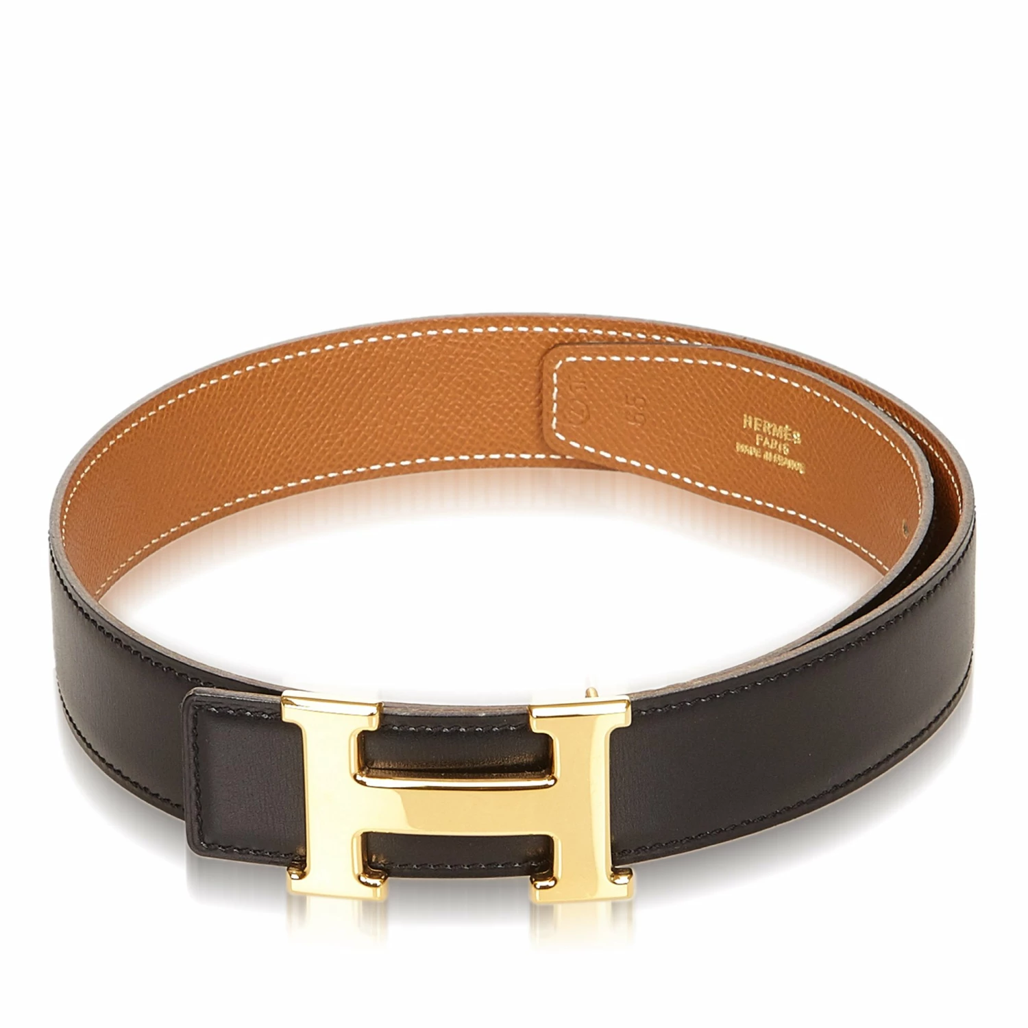 Hermes Black/Brown Leather Reversible Constance Belt 65 CM For Women 3 Hermes Black/Brown Leather Reversible Constance Belt 65 CM For Women