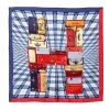 Hermes Hermès Blue & Orange H En Voyage Silk Gavroche Scarf For Women -Deals Hermes Store luxury women hermes used accessories p441544 002