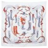 Hermes Hermès White A Propos De Bottes Silk Square Scarf For Women