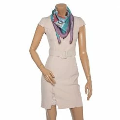 Hermes Hermès Pale Blue Tatersale Silk Scarf For Women -Deals Hermes Store luxury women hermes used accessories p441569 003