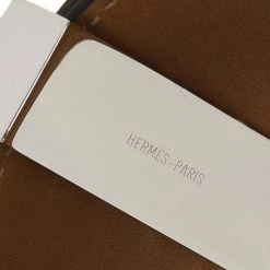 Hermes Hermès Collier De Chien Taupe Calfskin Leather Palladium Plated Cuff Bracelet For Women -Deals Hermes Store luxury women hermes used accessories p44567 006