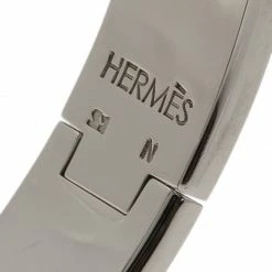 Hermes Clic Clac H Narrow Green Enamel Palladium-Plated White Enameled H Bracelet For Women -Deals Hermes Store luxury women hermes used accessories p44575 006