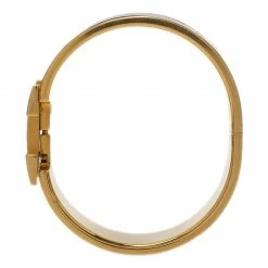 Hermes Clic Clac H Wide Burgundy Enamel Gold Plated Bracelet PM For Women -Deals Hermes Store luxury women hermes used accessories p44586 004