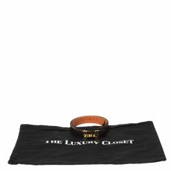 Hermes Cacao/Orange Box Calf And Togo Leather Mini Constance Reversible Belt 90CM For Women -Deals Hermes Store luxury women hermes used accessories p446480 003