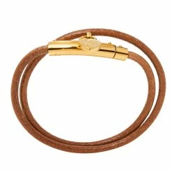 Hermes Cadena Heart Charm Leather Double Tour Bracelet For Women -Deals Hermes Store luxury women hermes used accessories p448315 001